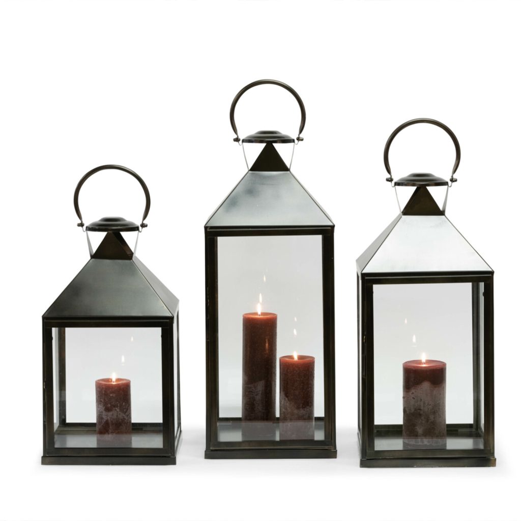 Lanterne Acier Noir - 3 tailles